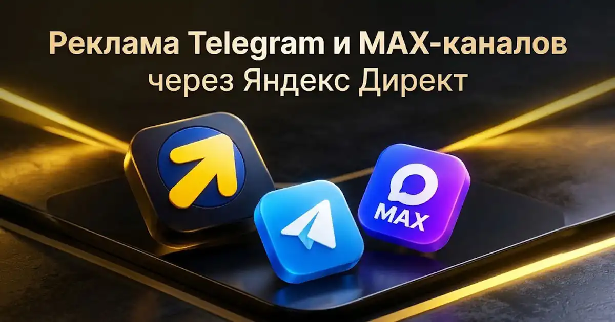 Реклама Telegram и MAX-каналов через Яндекс Директ