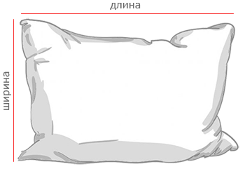 подушка - ширина и длина