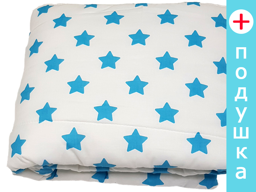 Одеяло для новорожденных Геометрия синий ОД01-Г4