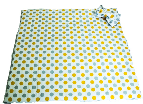 2 -Конверт детский - КН12 Желто-серые круги