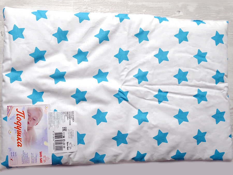 Подушка для новорожденных арт. ПШ11 - Геометрия синие звезды