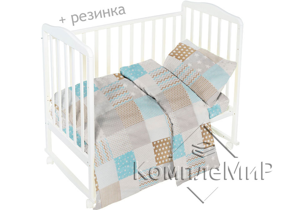 Лоскуты - детское постельное белье 100x120/60x120/40x60