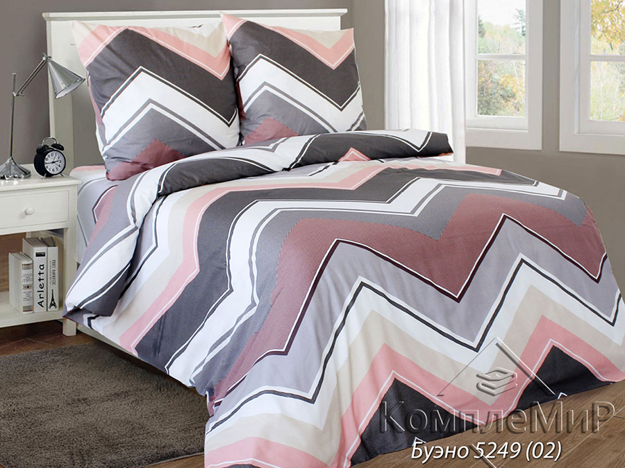 Комплект постельного белья (двуспальный) из бязи - Буэно розовый