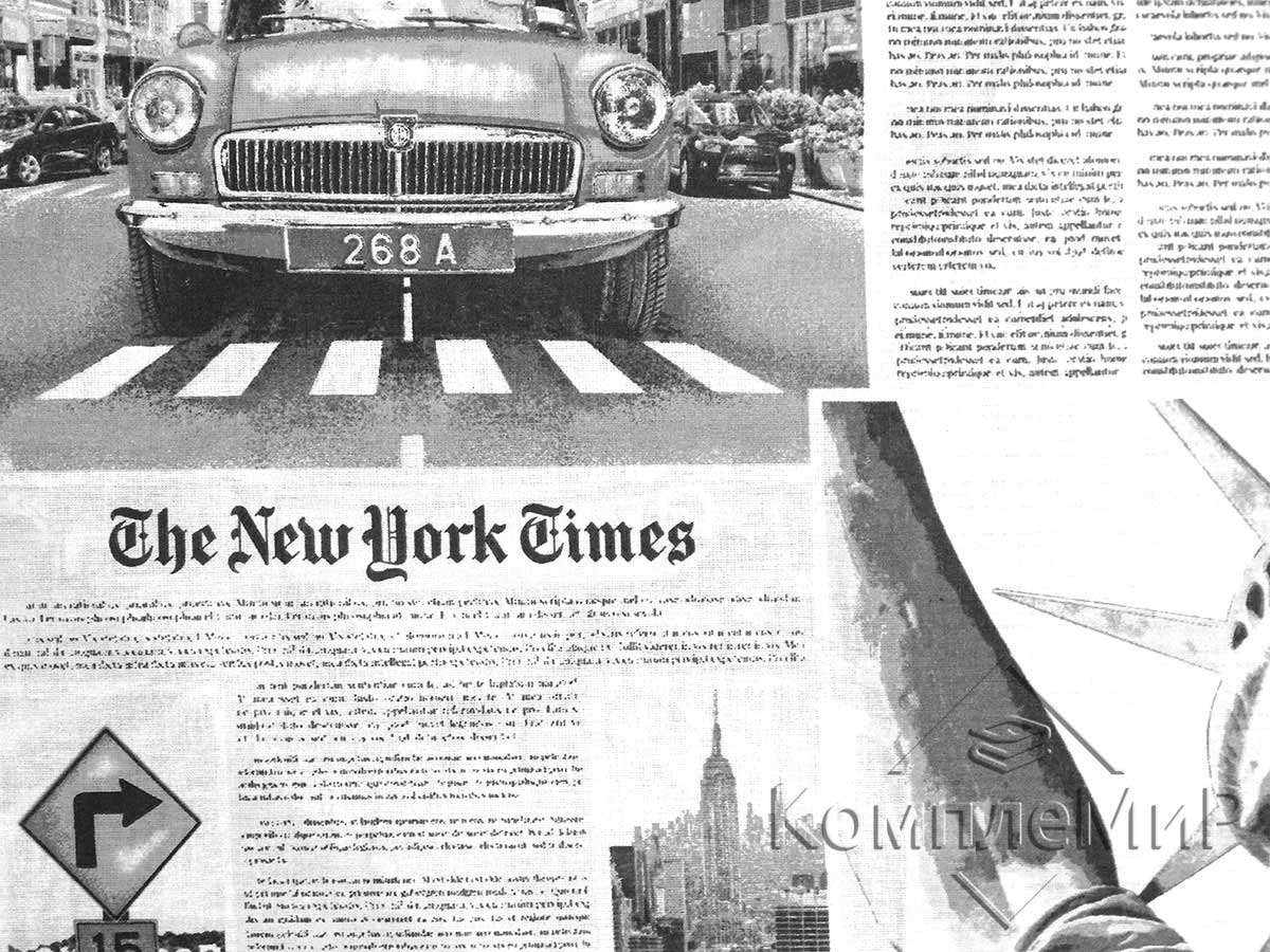 ткань постельная 2 - Нью-Йорк - бязь