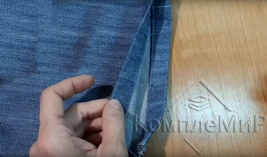 how to trim jeans at the bottom - 11